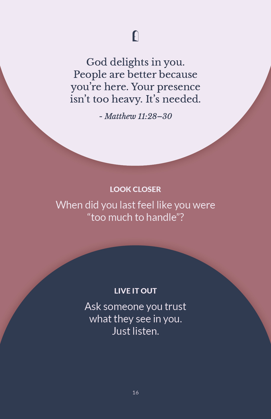 Workbook page - Daily devotional