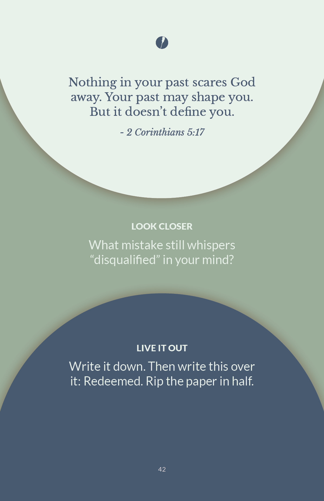 Workbook page - Daily reflection